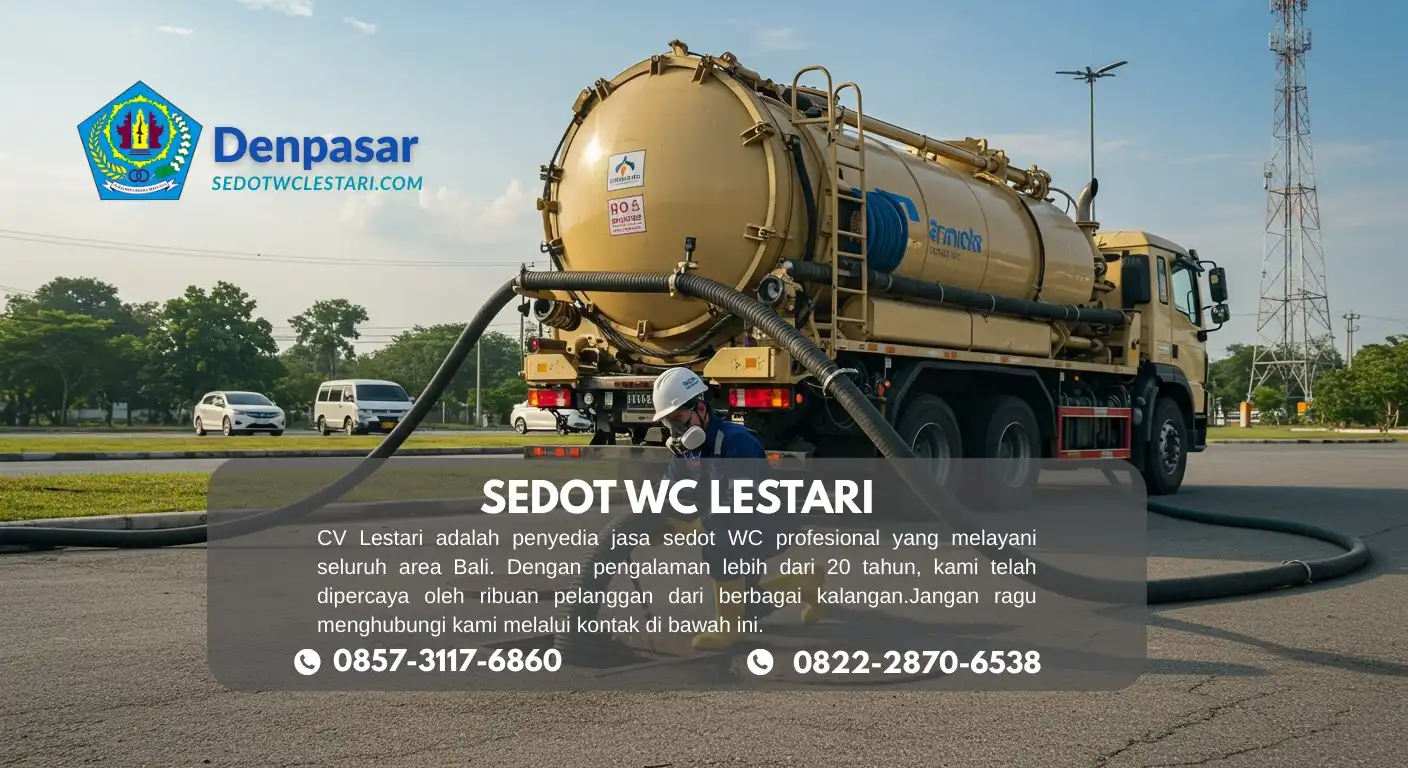 Teknisi Sedot WC Lestari menyedot septic tank rumah tapak di kawasan pertanian.